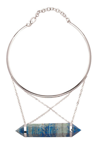 White Marble Crossover Crystal Choker