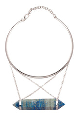 Lapis Lazuli  Crossover Stone Choker